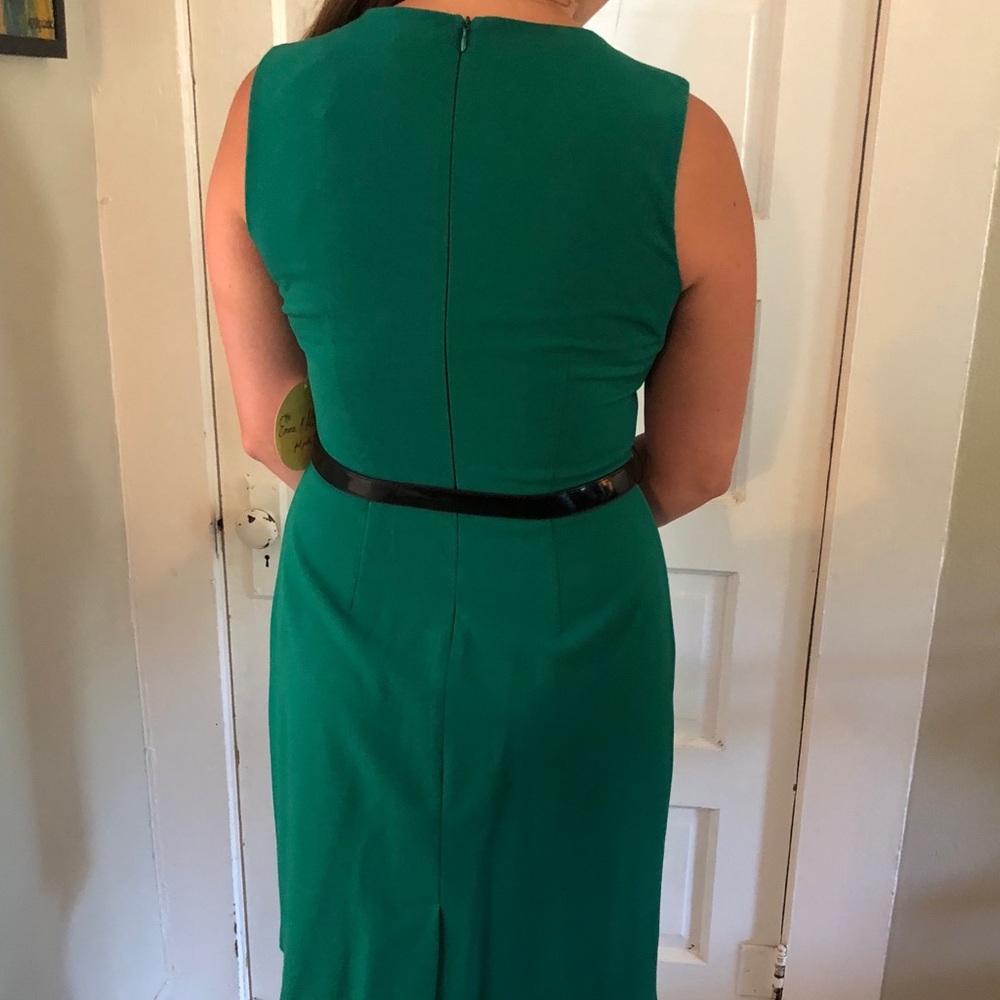 Emerald Green Ruffle Dress - Picture 3 of 3